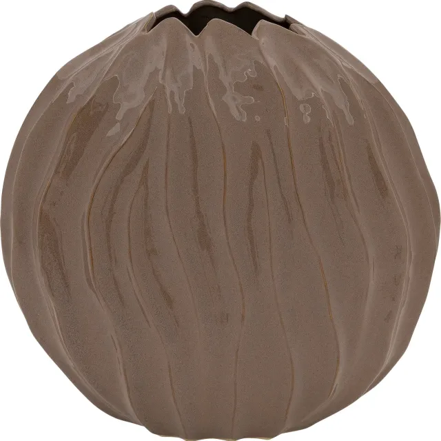 Goossens Vaas Jovi - bruin - keramiek - 43 x 41 x 23 keramiek bruin