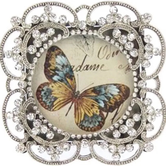 Meander Fotolijst - VK strass - 5 x 5 cm zilver