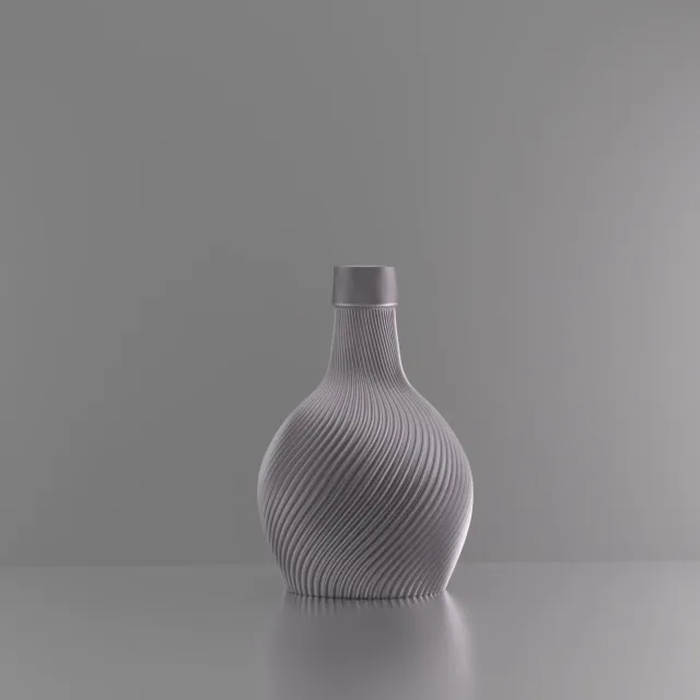 3d-gezellig Anzio - Vaas - Waterdicht - Zilver - Maat 25 cm - Kunststof - Modern - Bloemenvaas - 100% gerecycled PLA (bioplastic)
