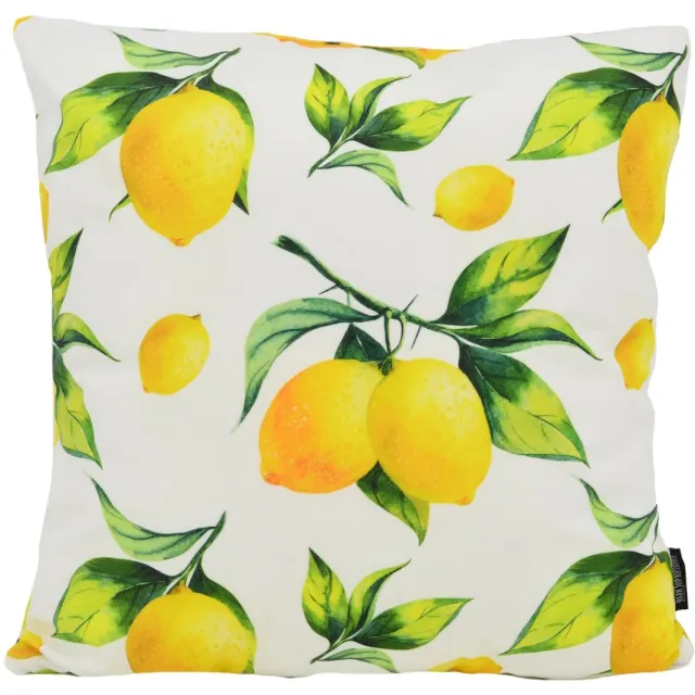 Gek op Kussens! Citroenen Wit/Geel Kussenhoes | Katoen/Polyester | 45 x 45 cm