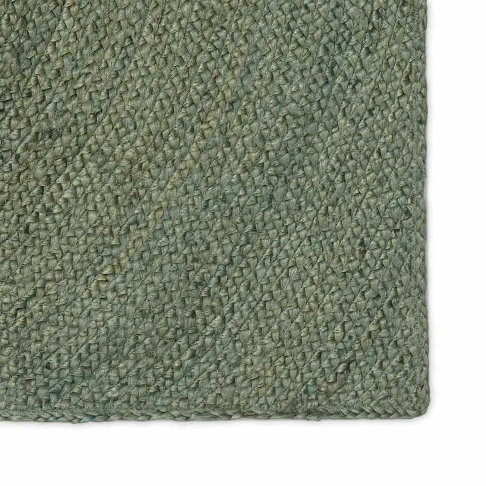 vidaXL Gebied Tapijt Olijfgroen 60 x 200 cm Jute, foto 2