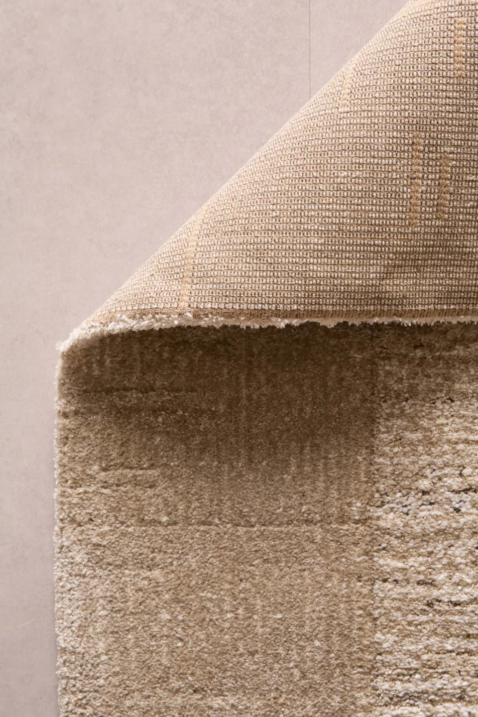 NOUS Living hoogpolig vloerkleed crème beige, foto 6