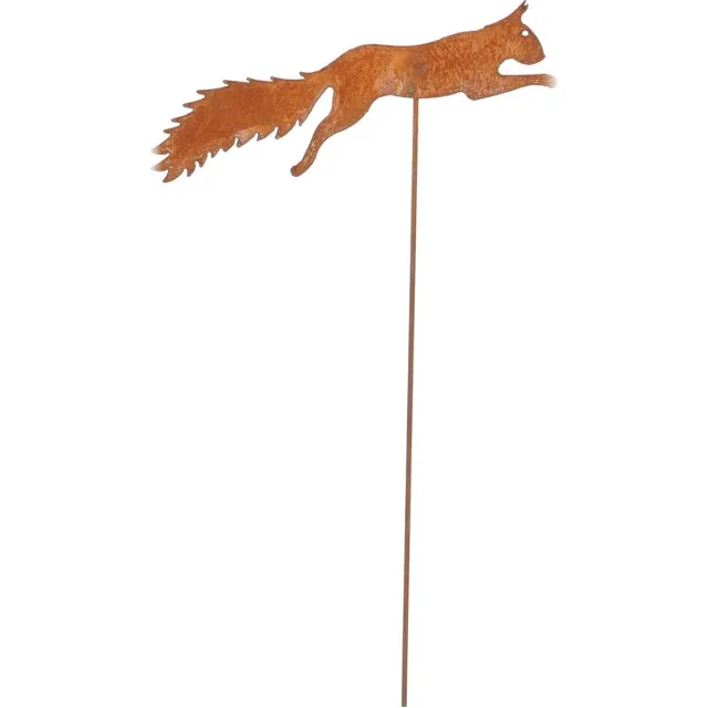 Wonders at Home Official Metalen Plug In Eekhoorn - Jumper - 110cm - Roest - Tuinbeeld - Cortenstaal - Squirrel - Tuindecoratie Bruin
