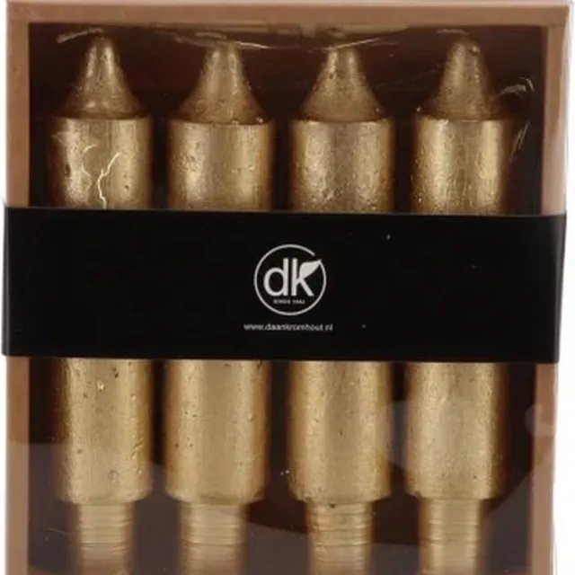 Daan kromhout Kaarsen 3x15 cm Goud Daan Kromhout