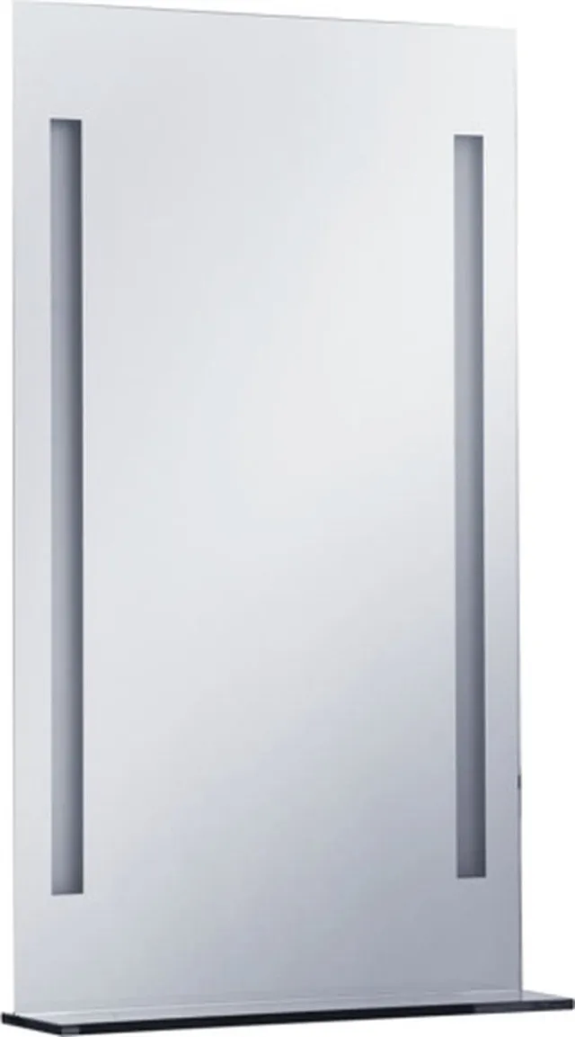 vidaXL Badkamerspiegel - LED - met - schap - 60x100 - cm Zilver