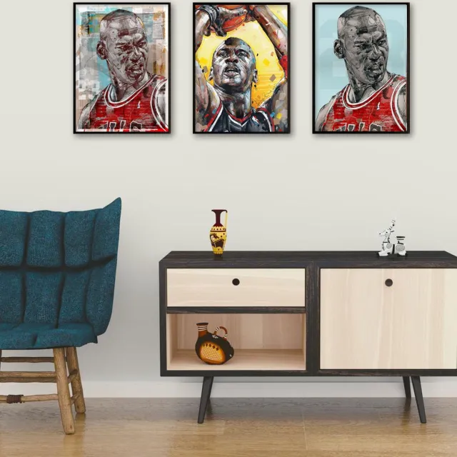 Passionforart.eu Michael Jordan - 3 Posters - 30 x 40 cm Full colour