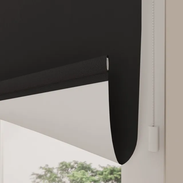 DTCH Elektrisch Rolgordijn Verduisterend - Easy - Black - 150 x 190 cm - Motionblinds CMD-03