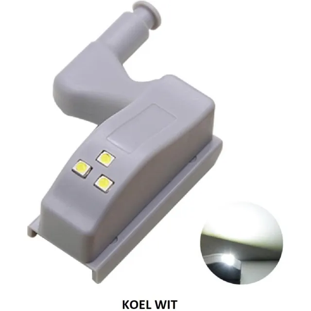 iso trade Automatische Scharnierverlichting 6 stuks - Kast Verlichting - Koel Wit - LED Wit licht