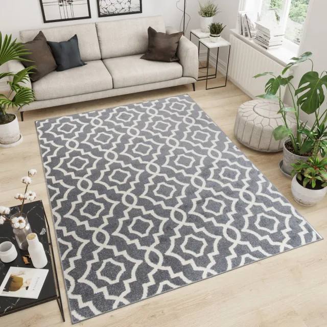 Tapiso Maroko Vloerkleed Woonkamer Tapijt Carpet Maat- 80x150 Grijs 6