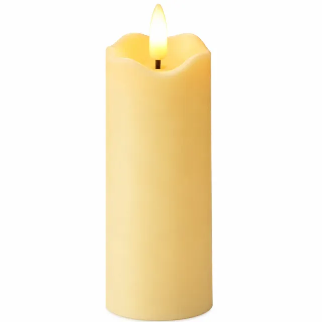 SWGOTA led kaarsen, 5 x 12,5 cm, kogelvormig model met elektronica, kunststof, 12 stuks per displaydoos, voor bruiloften en verjaardagen Wit