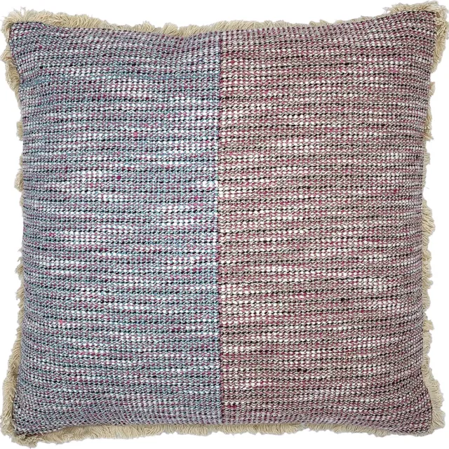 Lavandoux Sierkussen - Geweven Kussen met Franje - Multi - 45x45 Blauw