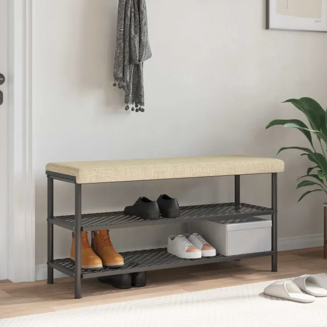 vidaXL Bankkussen Stof Crèmekleurig Diepte 35 cm