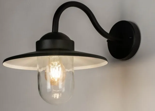 Lumidora Wandlamp 30904 - Voor buiten - E27 - 4.0 Watt - 300 Lumen - 2200 Kelvin - Zwart - Metaal - Buitenlamp - IP44 - Met Sensor