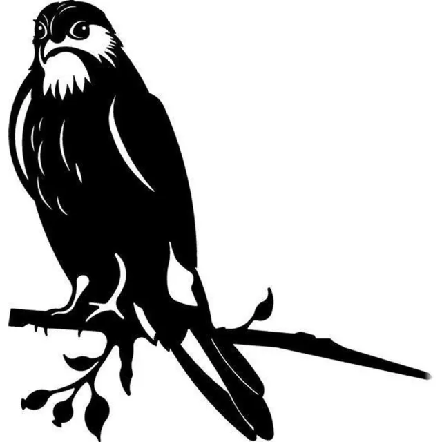Art Bizniz tuindecoratie Geluksvogel Havik roest metaal - 255mm breed - 2mm dik Zwart