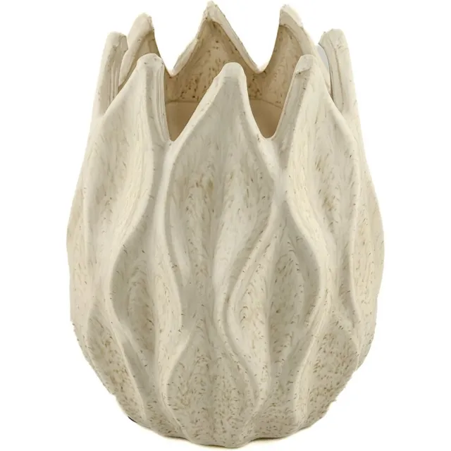 homebound by ky Aardewerk vaas flower beige | bloemenvaas | vaas flower Off-white
