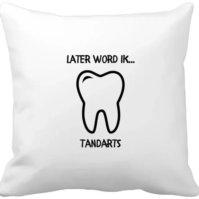 Akyol later word ik tandarts Kussen hoes - Tandarts - tandartsen - tandartsassistent - mondhygiënist - werk - 40 bij 40 cm Multicolor