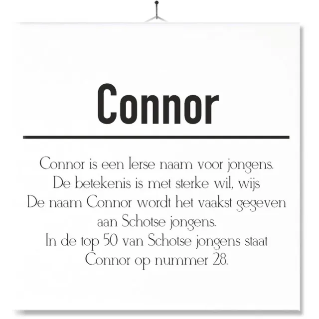 MC Living Tegel Met Opdruk | Betekenis | Kado | Cadeau | Met Naam - Connor Multi-Color