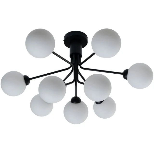 KOSILUM Audrey - Lamp - Zwart en Wit - Metaal en glas