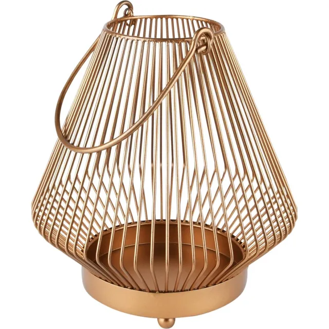 dekoratief Lantaarn open m/oor,pootjes, goud, metaal, 23x23x25cm | A228301