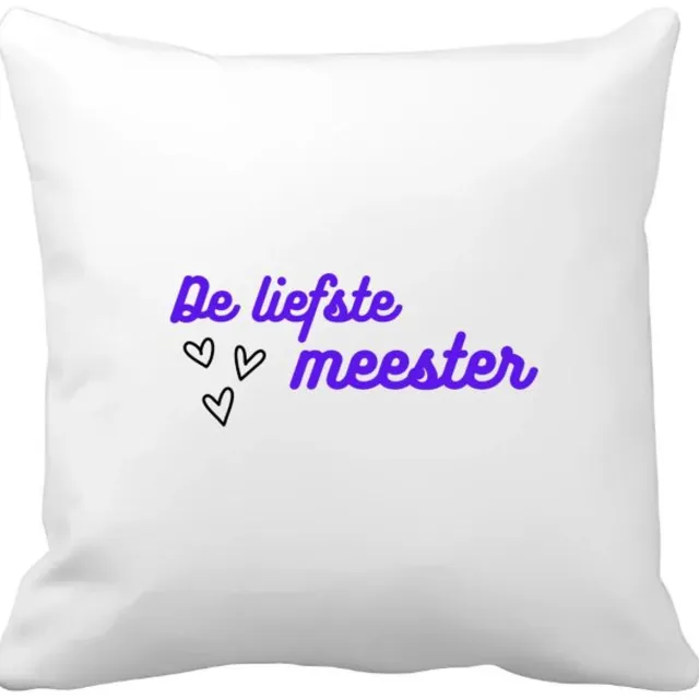 Akyol de liefste meester Kussen hoes - Meester - de liefste meester - meester - verjaardagscadeau - verjaardag - cadeau - afscheidscadeau - geschenk - leuke cadeau - kado - gift - meesterdag - 40 bij 40 cm Multicolor