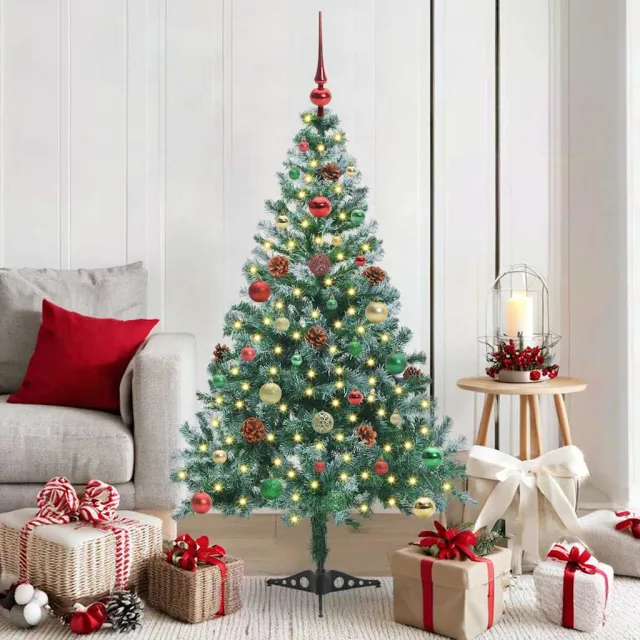 vidaXL Kunstkerstboom Groen 150 cm PVC en Staal