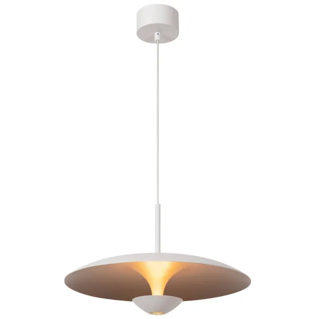 Lucide aluminium dimbare LED hanglamp Ø40 cm - wit