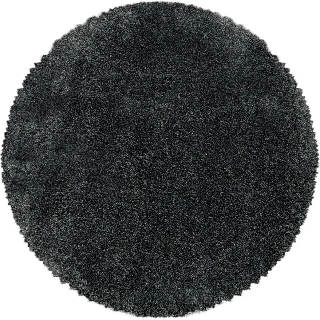 Ayyildiz Fluffy Vloerkleed – Grijs – Hoogpolig & Extra Zacht – 120 cm rond