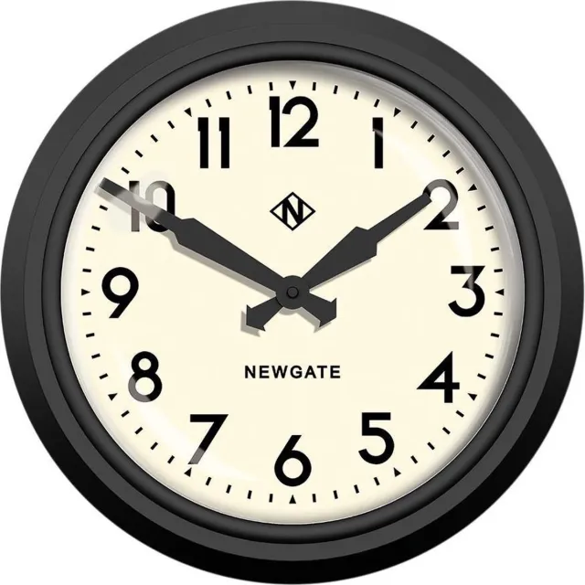 Newgate Electric - Wandklok - Zwart en Creme
