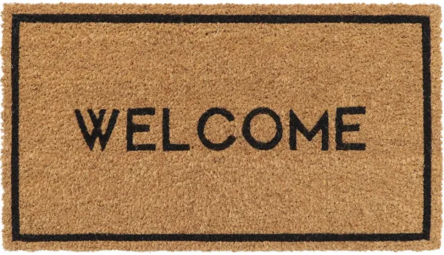 Luance Deurmat - anti slip - rechthoek - Welcome print - 60 x 33 cm - schoonloopmat - buiten Multi