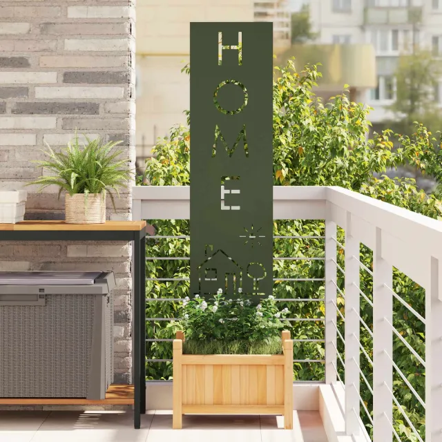 vidaXL Tuin Privacy Screen Olijfgroen 32 x 140 cm Koudgewalst staal