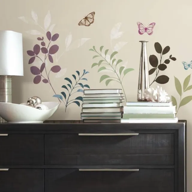 RoomMates Muursticker Botanical Butterfly Multi
