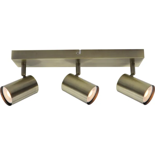 Olucia ELENA - Plafondlamp - Brons - 3L - Vorm: Rechthoek