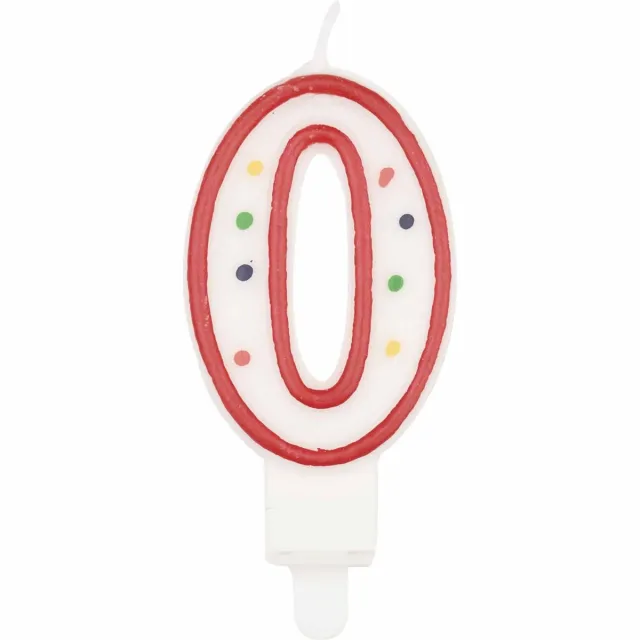 Boland BV - Cijfer 0 verjaardagskaars Multi colour