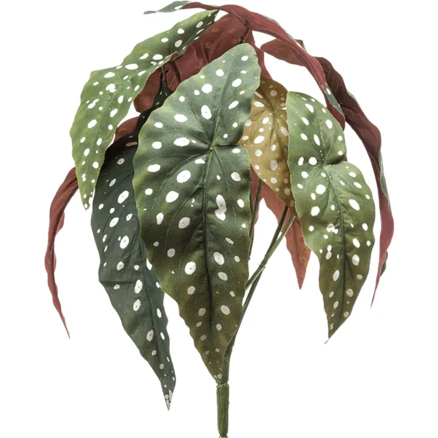 Emerald Begonia maculata bush 33 cm /12lvs kunstbloem zijde nepbloem Emerald onbekend