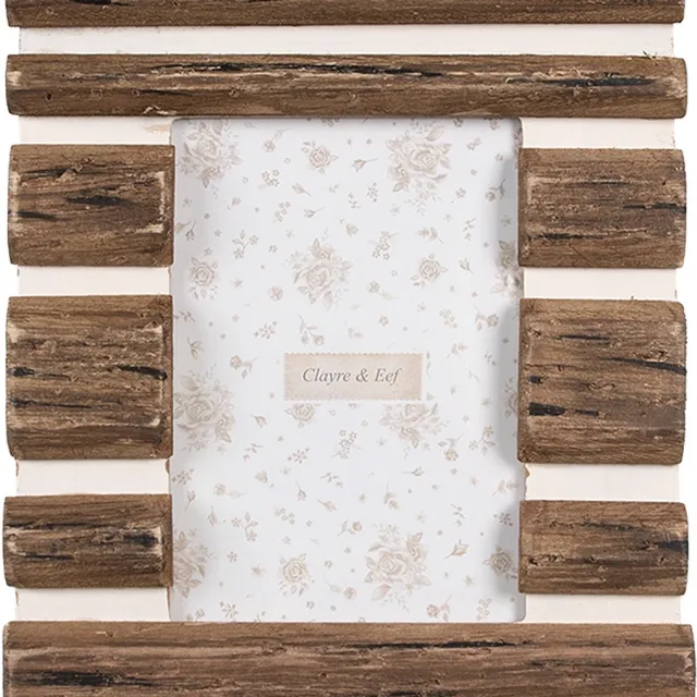 Clayre & Eef Fotolijst 13x18 cm Bruin Hout Glas Rechthoek Fotokader