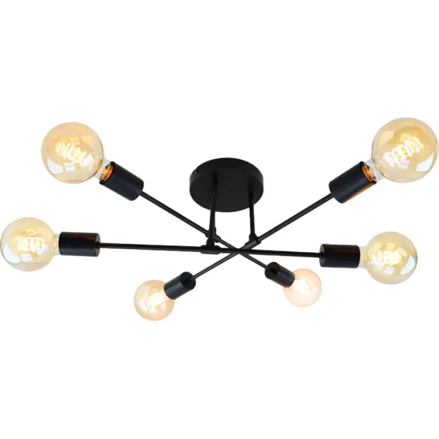 Olucia AMOS - Plafondlamp - Zwart - Vorm: Rond