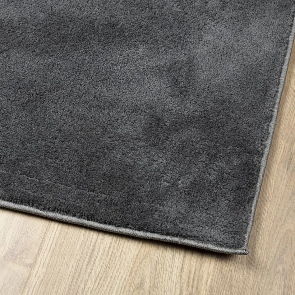 vidaXL Vloerkleed OVIEDO laagpolig 240x340 cm antracietkleurig, foto 4
