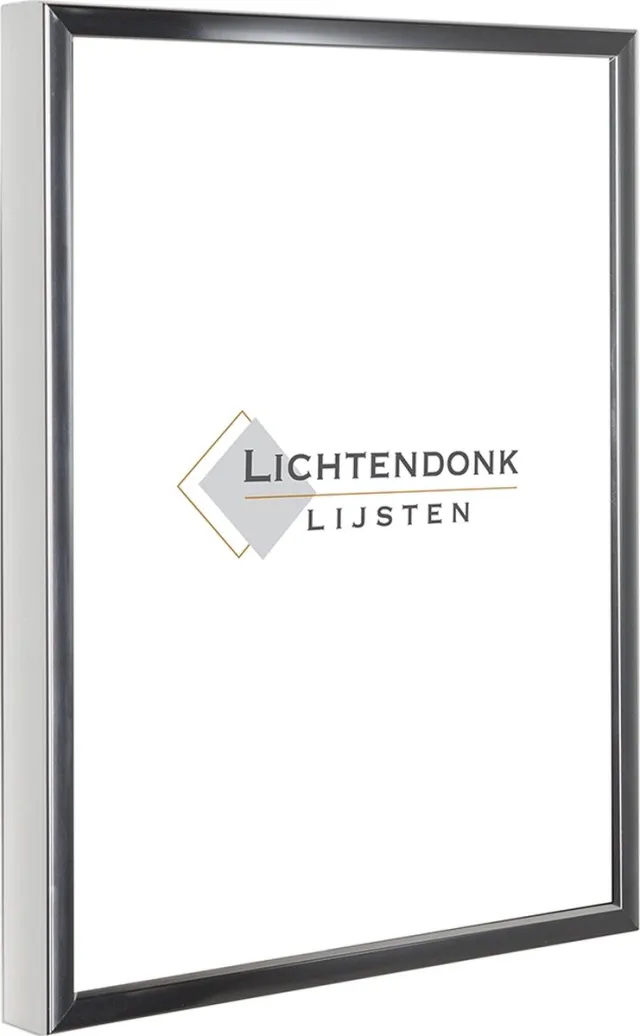 Lichtendonk Aluminium Wissellijst 45 x 60 Chrome Zilver (glans) - UV Werend Helder Acrylite - Museum kwaliteit