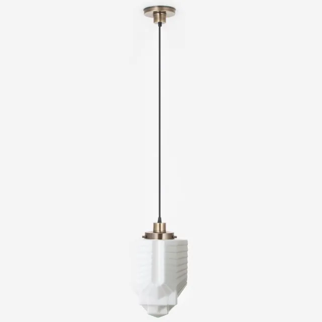 Coloured by Art Hanglamp aan snoer ''Chrysler'' 20's Brons - Art Deco Trade