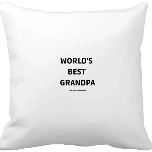 Akyol world's best grandpa it's true we checked Kussen hoes - Opa - werelds beste opa - verjaardag - cadeautje voor opa - opa artikelen - kado - geschenk - 40 bij 40 cm Multicolor