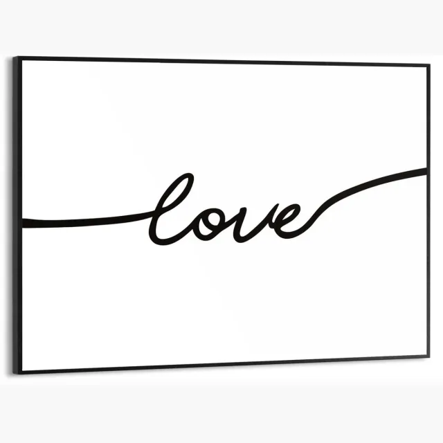 Reinders Schilderij Love - 30 x 40 - Hout - REINDERS Zwart-Wit Zwart