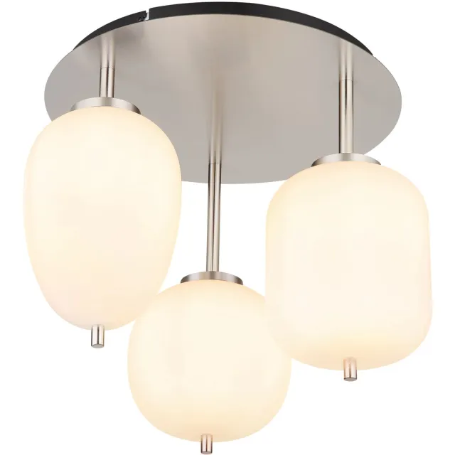 Globo plafonniere - Blacky I - wit - glas - Ø 46cm - E14 - 15345-3DNO