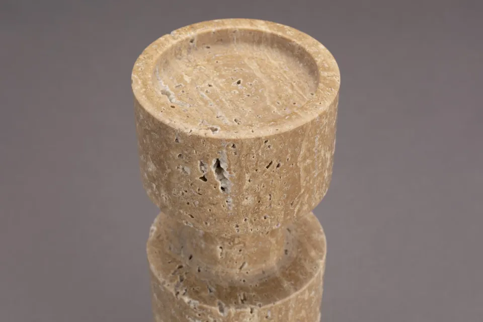Dutchbone Paros kandelaar marmer beige, foto 6