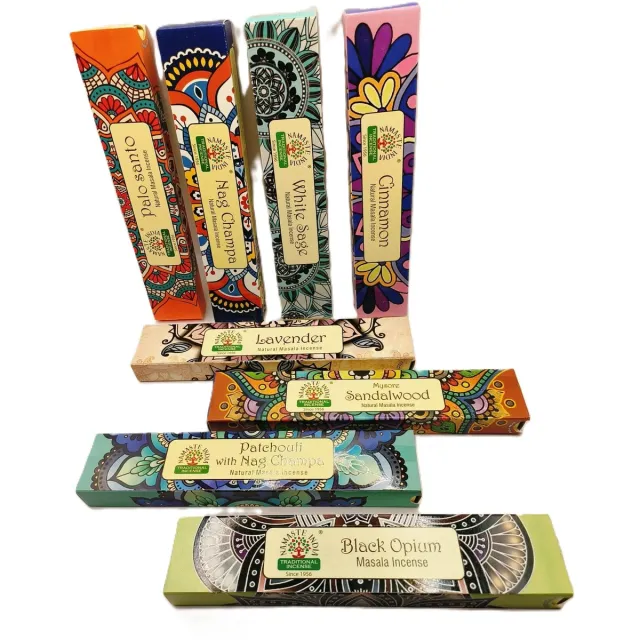 Namaste India Wierook - Masala Wierook assorti 8 pakjes - Agarbathi
