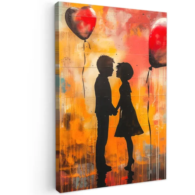 Ibenzoa Moderne XXL canvas wanddecoratie met street art thema voor elke kamer graffiti