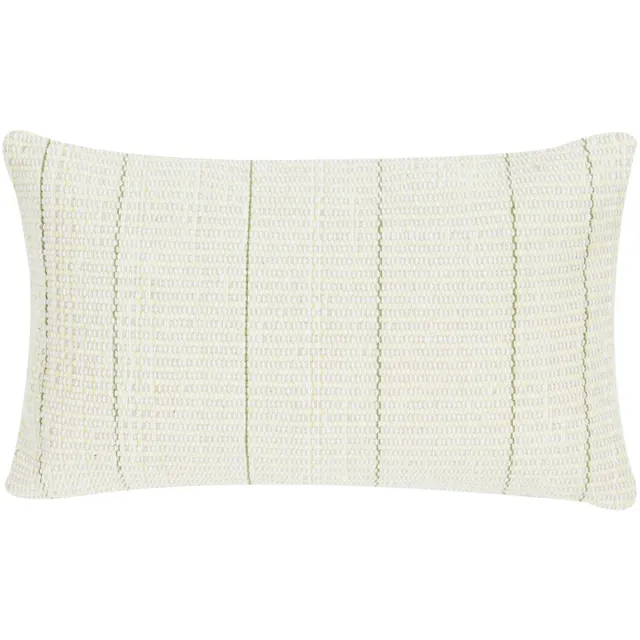 Linen & More Vertical Stripe Licht Groen Kussen | 30 X 50 | Sierkussen Voor Woonkamer Of Slaapkamer