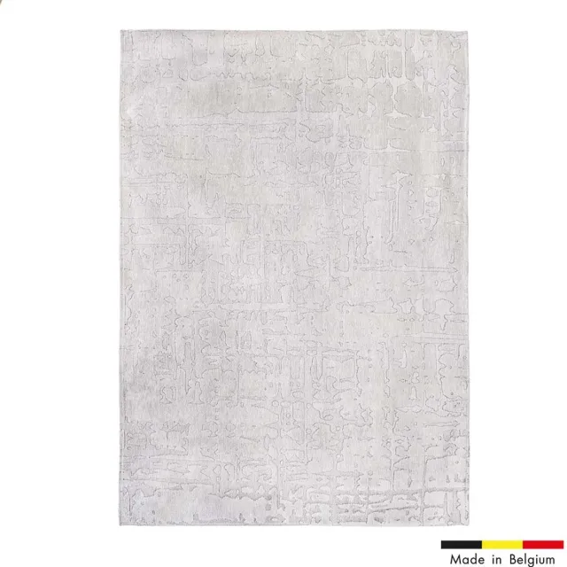 Louis de Poortere Wasbaar Binnen & Buiten Vloerkleed - 80 x 150 cm - Louis De Poortere Baobab Tsingy Oyster - Laagpolig Tapijt - Gerecycled PET - Made in Belgium - Circulair Grijs
