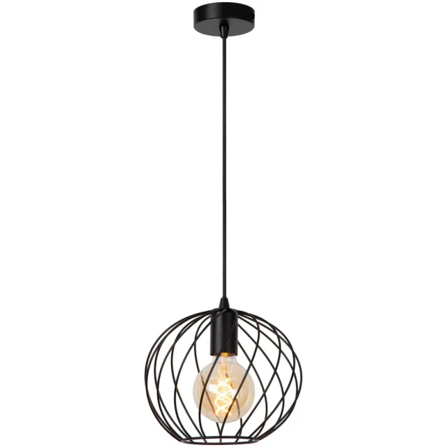 Lucide DANZA - Hanglamp - Ø25 cm - 1xE27 - Zwart