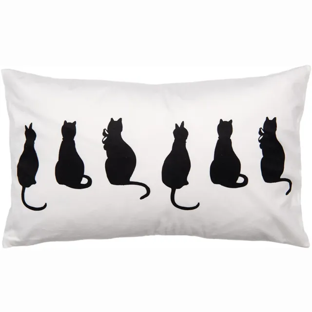 Clayre & Eef Sierkussen Wit Synthetisch Katten