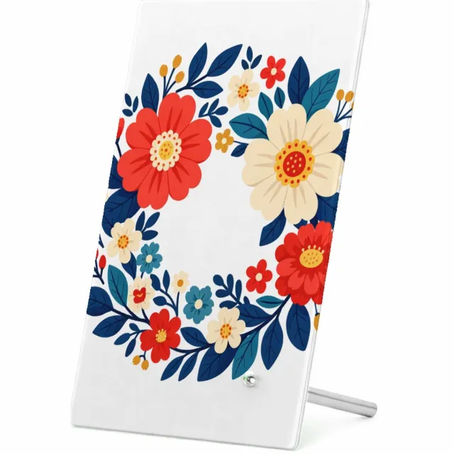 Mr Cadeautjes Glasframe 11 x 16 - design Een nieuwe retro-cadeauprint met een botanische rand en een | cadeau Wit